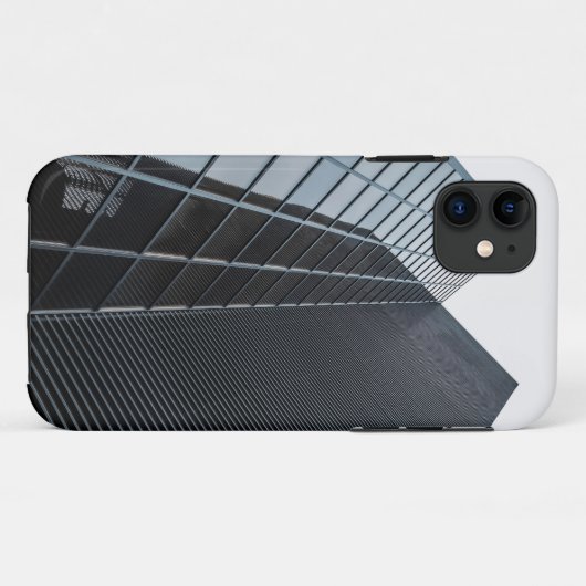 angle bas des coques iphone de bâtiment noir (Dos (Horizontal))