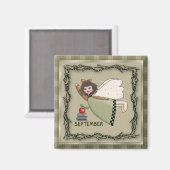 Angle de septembre / Aimant du mois de la fée (Recto/Verso)