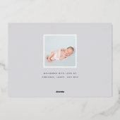 Angle moderne | Trois Faire-part de naissance phot (Verso)