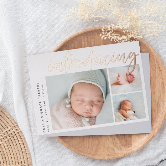 Angle moderne | Trois Faire-part de naissance phot