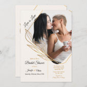 Angle Photo Bridal Shower Invitation (Devant / Derrière)