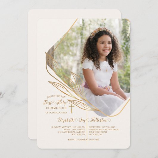 Angle Photo Invitation religieuse (Devant / Derrière)