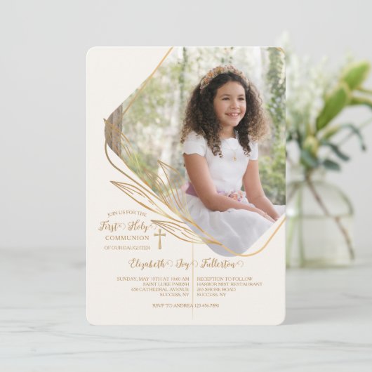 Angle Photo Invitation religieuse (Debout devant)