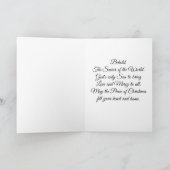 Angle vintage avec la carte de vacances Jésus (Intérieur)