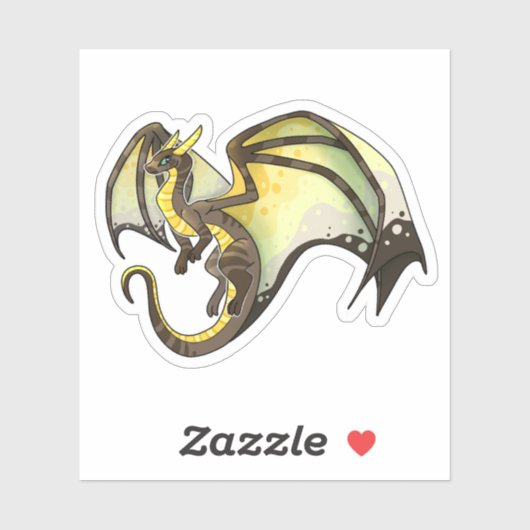 Angled AroAce Pride Dragon Sticker (Vel)