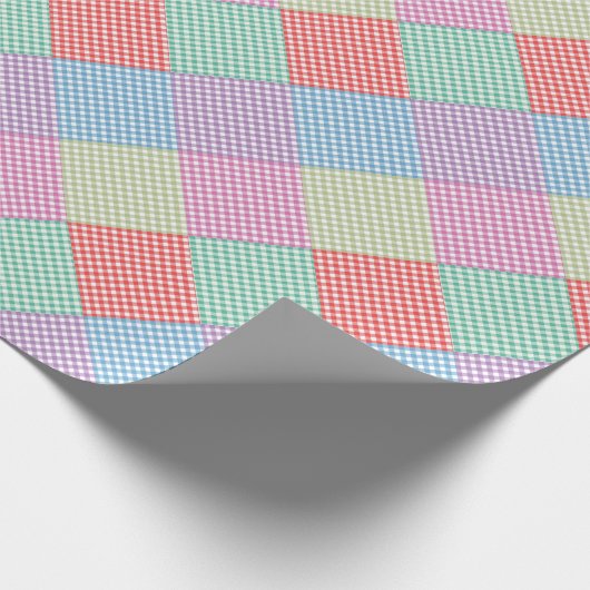 Angled Gingham Patchwork Cadeaupapier (Hoek)