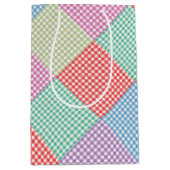 Angled Gingham Patchwork Medium Cadeauzakje (Voorkant)