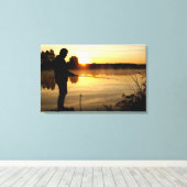Angler Goedemorgen Canvas Afdruk (Insitu (Houten vloer))