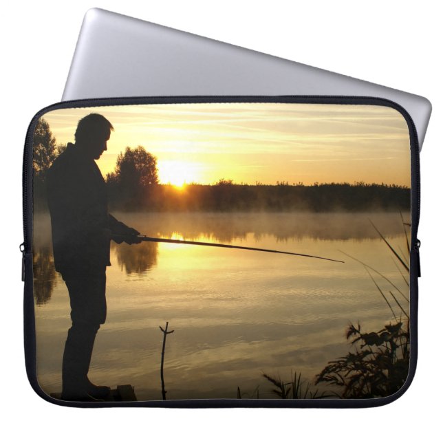 Angler Goedemorgen Laptop Sleeve (Voorkant)