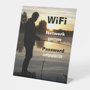 Angler Goedemorgen Reclamebord Met Voetstuk