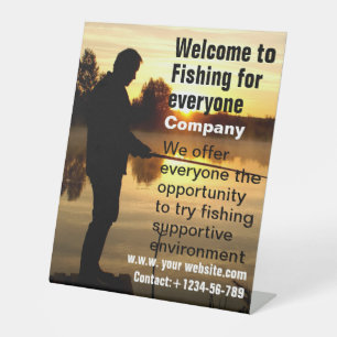 Angler ochtend Pedestal Sign Reclamebord Met Voetstuk