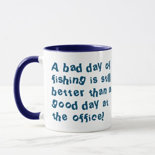 Angler of Fisherman Gift met Geviste offerte Mok (Links)
