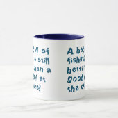 Angler of Fisherman Gift met Geviste offerte Mok (Midden)
