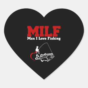 Angler outfit voor Gevist en Gevist, vis Hart Sticker