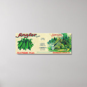 Angler Peas LabelChicago, IL Canvas Afdruk