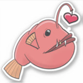 Angler uit liefde sticker (Voorkant)