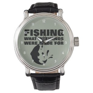 Anglers Viste Thmed Funny Slogan Horloge