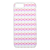Angles Art Deco Style Pattern Roze iPhone 8/7 Hoes (Achterkant)