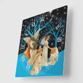 Angles d'hiver Carré chiffres romains Horloge (Angle)