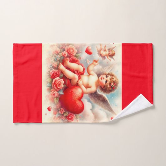 Angles rouges et blancs de Tcherub (Serviette à main)