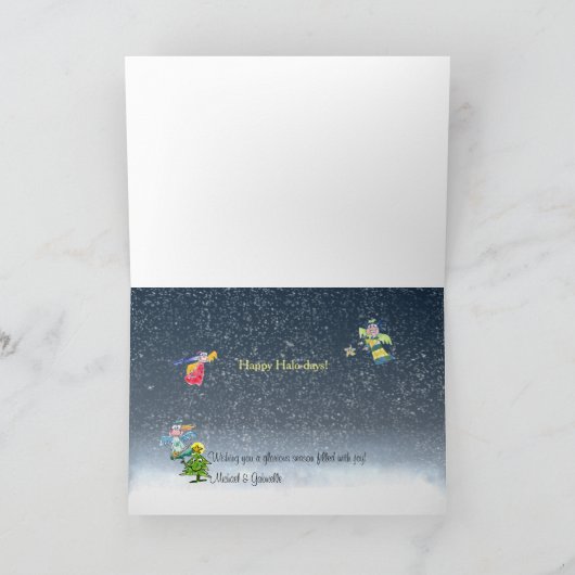 Angles sur carte de vacances élevée (Intérieur)