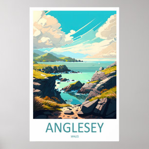Anglesey Ski-poster Nationaal Reizen Vintage Park Poster