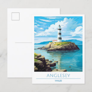 Anglesey Wales Vintage Travel Briefkaart