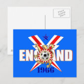 Angleterre 1966 fans de football cartes postales e (Devant / Derrière)