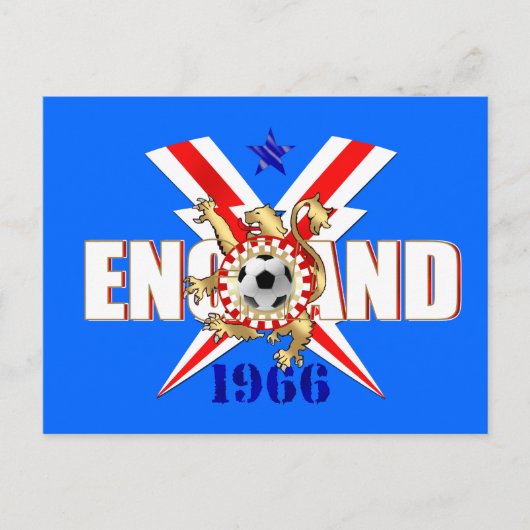 Angleterre 1966 fans de football cartes postales e (Devant)