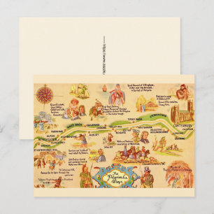 Angleterre - Carte postale du chemin des pèlerins