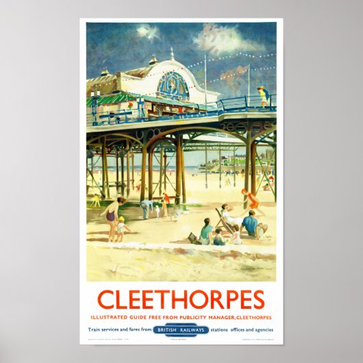 Angleterre Cleethorpes Restauré Poster Vintage voy (Devant)