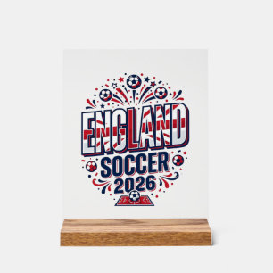 Angleterre Football 2026 Football Gras Typographie