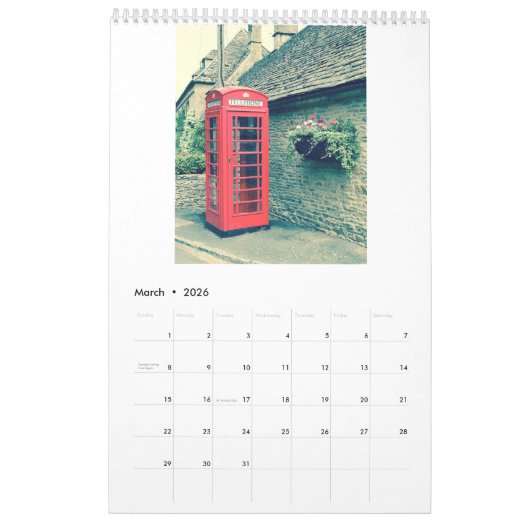 Angleterre, Irlande et Ecosse - Calendrier 2022 (Mar 2026)