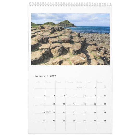 Angleterre, Irlande et Ecosse - Calendrier 2022 (Jan 2026)