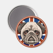 Angleterre Pug aimant (Recto/Verso)