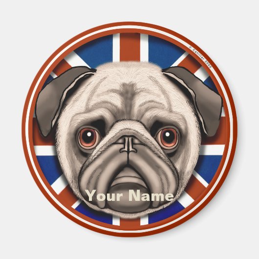 Angleterre Pug aimant (Devant)