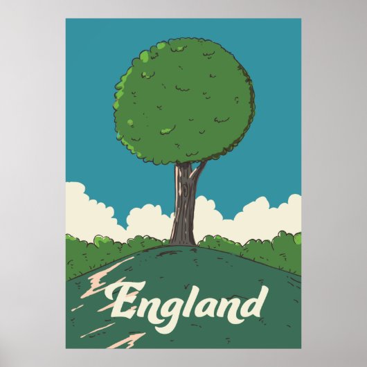 Angleterre Retro affiche voyage (Devant)