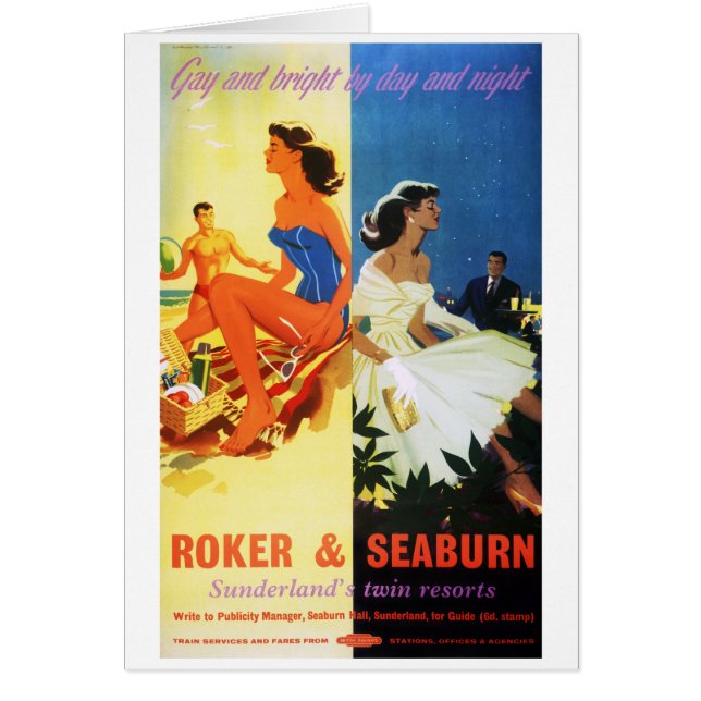 Angleterre Roker et Seaburn Poster vintage restaur (Devant)