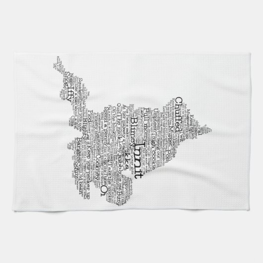 Angleterre Slang British Word Art Map Serviette de (Horizontal)