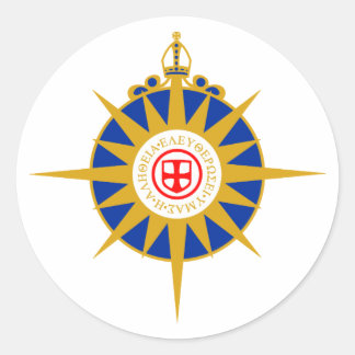 Anglicaans Roos Ronde Sticker