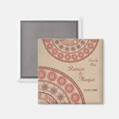 Anglo Indian Save the Date Trouwmagneet Magneet (Voorkant / Achterkant)