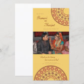 Anglo-Indien Mariage Carte photo de Merci (Devant / Derrière)