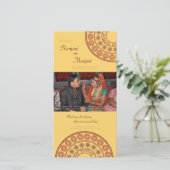 Anglo-Indien Mariage Carte photo de Merci (Debout devant)