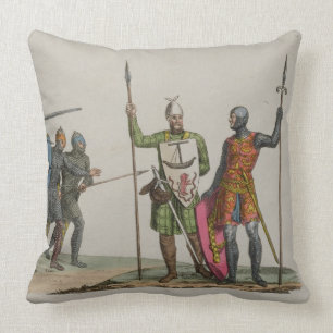Anglo-Saksische krijgers, plaat 14 uit 'The Histor Kussen