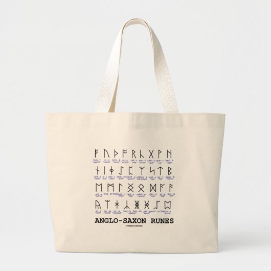 Anglo-Saxon draait (Linguistics Cryptography) Grote Tote Bag (Voorkant)