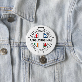 Angloriginal™ 4 Naties Landrechten Knop Speld Ronde Button 7,6 Cm