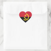 Angola Flag Hart Sticker (Tas)