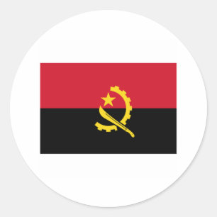 Angola FLAG International Ronde Sticker