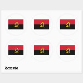 Angola FLAG International Ronde Sticker (Vel)