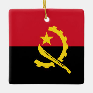 Angola Flag Keramisch Ornament